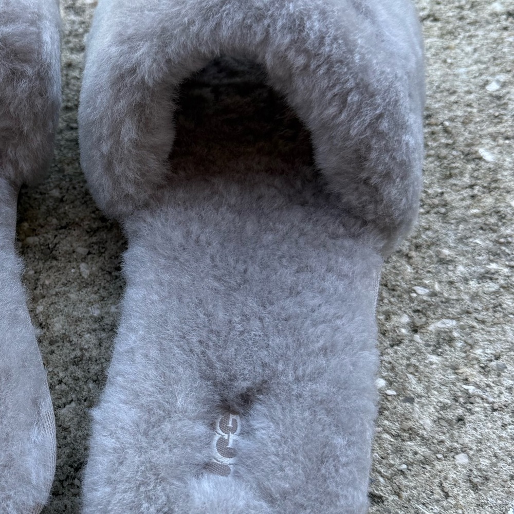 UGG Cozette Sheepskin Slide Slippers Oyster - Picture 5 of 7